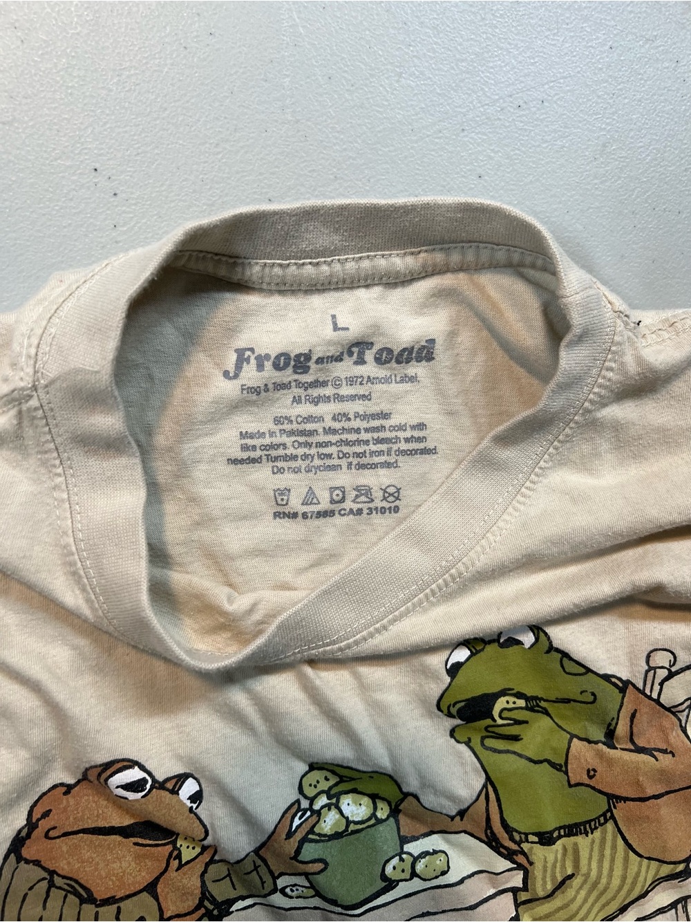 Frog and Toad Graphic Tee Cream - Picture 2 of 4